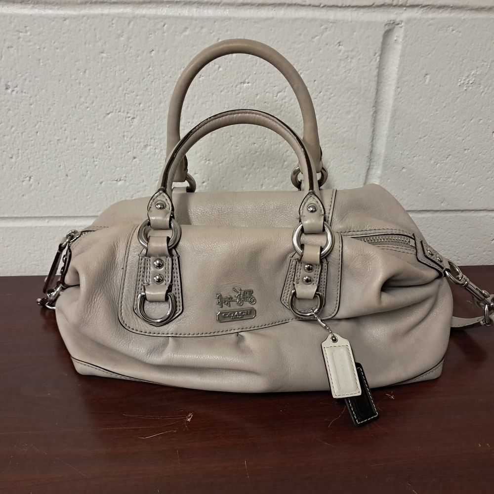 Coach Taupe Leather Satchel